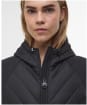 Women's Barbour International Dakota Quilted Sweater Jacket - Black