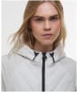 Women's Barbour International Dakota Quilted Sweater Jacket - Silver Birch