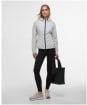 Women's Barbour International Dakota Quilted Sweater Jacket - Silver Birch