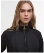 Women's Barbour International Caprice Quilted Sweater Jacket - Black