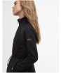 Women's Barbour International Caprice Quilted Sweater Jacket - Black