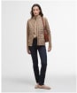 Women's Barbour Edda Quilted Sweater Jacket - Military Brown