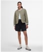 Women's Barbour Monroe Quilted Jacket - Dusky Green / Rosemary Tartan