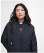 Women's Barbour Emlyn Quilted Jacket - Black / Ancient 