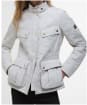 Women's Barbour International Halsey Quilted Jacket - SILVER BIRCH/MOS