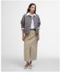 Women's Barbour Check Monroe Quilted Jacket - Navy / Sand Gingham