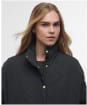 Women's Barbour International Zola Quilted Jacket - Black / Envy green