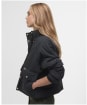 Women's Barbour International Zola Quilted Jacket - Black / Envy green
