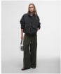 Women's Barbour International Zola Quilted Jacket - Black / Envy green