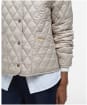 Women's Barbour Penelope Quilted Jacket - Light sand / Dress Tartan