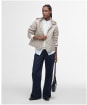 Women's Barbour Penelope Quilted Jacket - Light sand / Dress Tartan