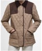 Women's Barbour Keeper Wear Quilted Jacket - Military Brown