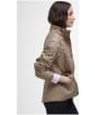 Women's Barbour Crawford Cavalry Quilted Jacket - Military Brown