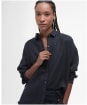 Women's Barbour Hampton Relaxed Fit Linen Shirt - Dark Navy / Safari Tartan