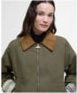 Women's Barbour Catlin Showerproof Jacket - Dusky Green / Ancient Tartan
