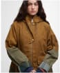 Women's Barbour Hayley Showerproof Jacket - Breen / Dusky Green