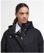 Women's Barbour Una Showerproof Jacket - Black / Ancient Tartan