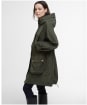 Women's Barbour Una Showerproof Jacket - Olive / Ancient Tartan