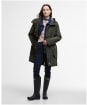 Women's Barbour Una Showerproof Jacket - Olive / Ancient Tartan