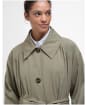 Women's Barbour Garbo Showerproof Trench Coat - Dusky Green / Rosemary Tartan