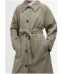 Women's Barbour Garbo Showerproof Trench Coat - Dusky Green / Rosemary Tartan