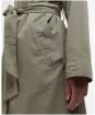 Women's Barbour Garbo Showerproof Trench Coat - Dusky Green / Rosemary Tartan