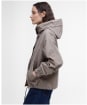 Women's Barbour Bhodi Showerproof Jacket - Dirty Khaki / Safari Tartan