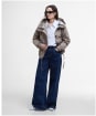 Women's Barbour Bhodi Showerproof Jacket - Dirty Khaki / Safari Tartan