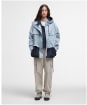 Women's Barbour Reese Showerproof Jacket - Ice Blue / Dark Navy