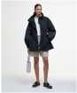 Women's Barbour Suri Showerproof Jacket - Black / Safari Dress Tartan