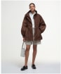 Women's Barbour Suri Showerproof Jacket - Walnut / Safari Dress Tartan