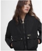 Women's Barbour International Priya Showerproof Bomber Jacket - Black