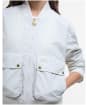 Women's Barbour International Priya Showerproof Bomber Jacket - Silver Birch