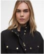 Women's Barbour International Brea Showerproof Jacket - Black / Light Blue
