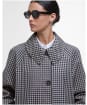 Women's Barbour Nadine Checked Showerproof Car Coat - Navy / Light Sand
