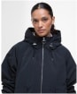 Women's Barbour Orson Showerproof Jacket - Black / Safari Dress Tartan