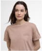 Women's Barbour Sandgate Dropped Armhole, Short Sleeve Cotton T-Shirt - Praline