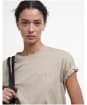 Women's Barbour Sandgate Dropped Armhole, Short Sleeve Cotton T-Shirt - Light Sand