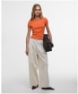 Women's Barbour International Estella T-Shirt - MANDARIN ORANGE