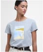 Women's Barbour Merseyside T-Shirt - Light Grey Marl