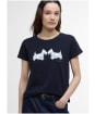Women's Barbour Highlands T-Shirt - Navy