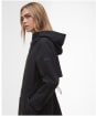 Women's Barbour International Longline Kyra Waterproof Jacket - Black