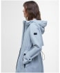 Women's Barbour International Longline Kyra Waterproof Jacket - Light Steel Blue