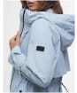 Women's Barbour International Longline Kyra Waterproof Jacket - Light Steel Blue