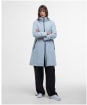 Women's Barbour International Longline Kyra Waterproof Jacket - Light Steel Blue