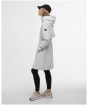 Women's Barbour International Longline Kyra Waterproof Jacket - Silver Birch