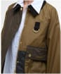 Women's Barbour Alma Waxed Jacket - Sand / Archive Olive / Beech