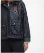 Women's Barbour Erma Waxed Jacket - Black / Ancient Tartan