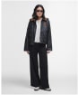 Women's Barbour Erma Waxed Jacket - Black / Ancient Tartan