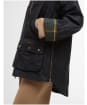 Women's Barbour Raelynn Waxed Jacket - Black / Ancient Tartan